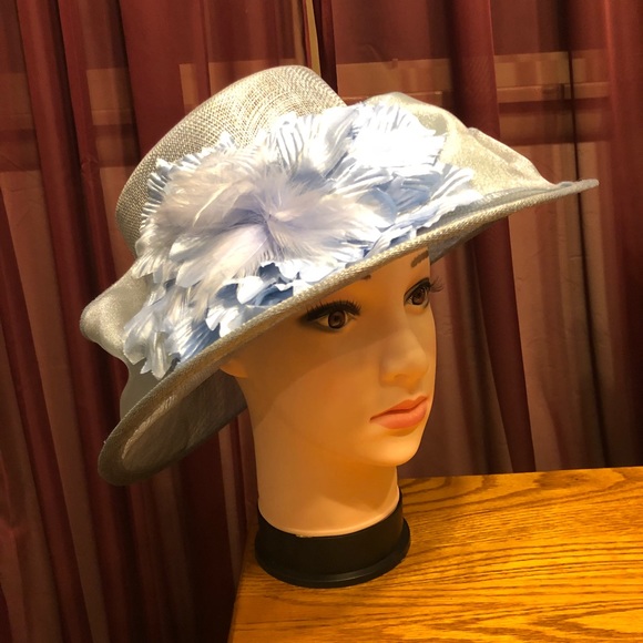 Straw Hat - Baby Blue